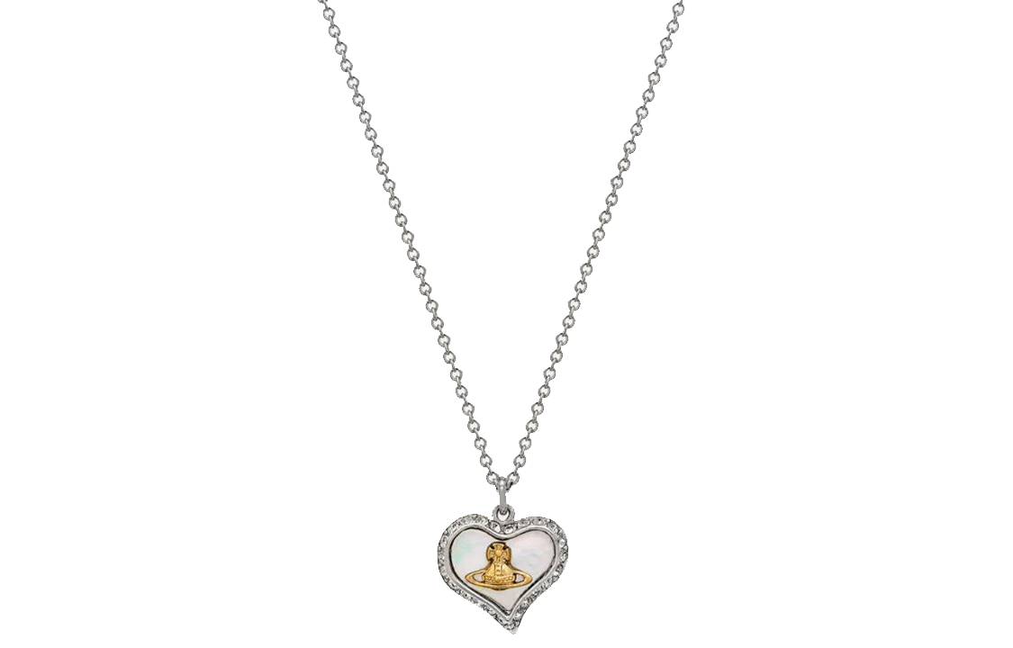 Vivienne Westwood Pendant pearl, brass white necklace, with your logo imprint