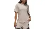 Jordan T Shirts Women's Beige Crew Neck Moderate Straight Fit