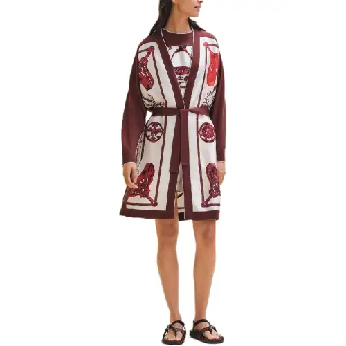 HERMES Knitwear Women's White Moderate Cardigan