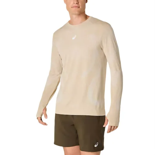 ASICS T Shirts Men's Cream Crew Neck