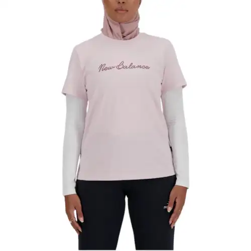 New Balance T Shirt Women's Stone Powder Color
