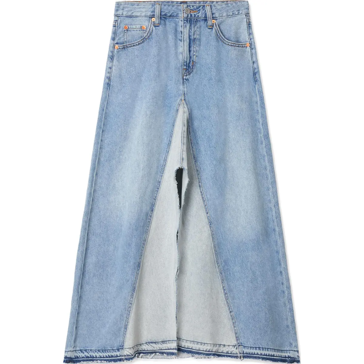 Levi's Denim Long Skirt Women's Blue