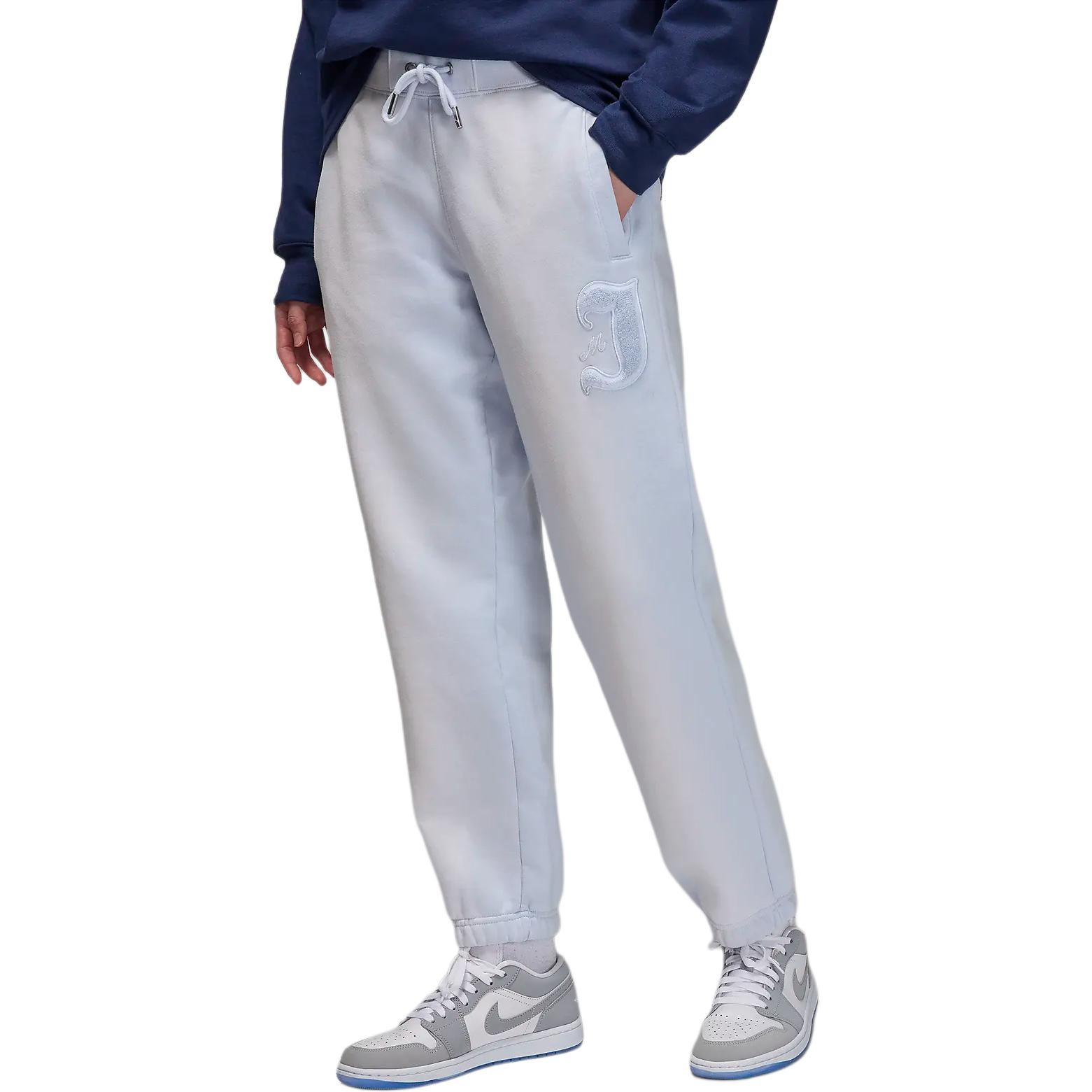 Jordan Flight Fleece Lined Knitted Fabric Loose Fit Comfortable Casual Pants Women's Soccer Gray