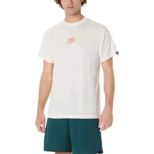 ASICS T Shirts Men's White Crew Neck