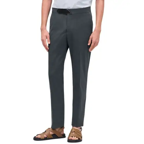 HERMES Casual Pants Men's Cyan Moderate Straight Fit Pants