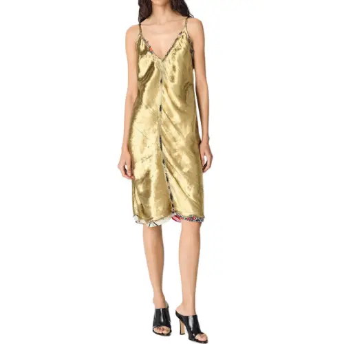 Bottega Veneta SS25 Slip Dress Women's Gold