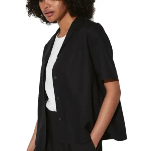 UNIQLO Shirts Women's Black Cuban Collar Moderate Other