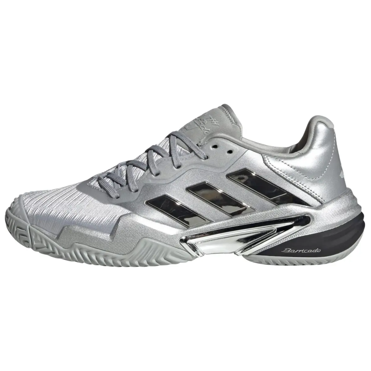 Adidas Barricade 13 Fabric Low top Tennis Shoes Men's Silver Gray