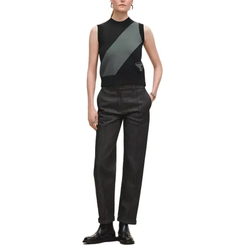 HERMES FW25 Suit Pants Women's Carbon Gray