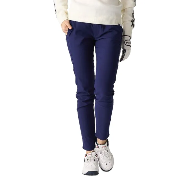 FILA Casual Pants Women's Marine Blue Moderate Straight Fit Pants