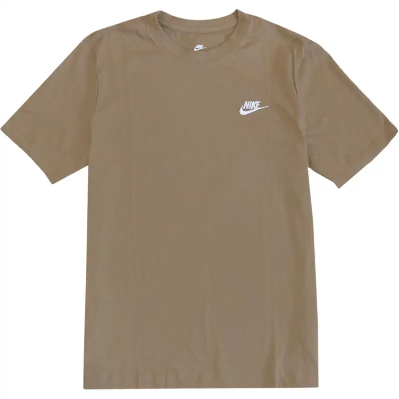 Nike T Shirts Men's Brown Crew Neck Moderate Straight Fit