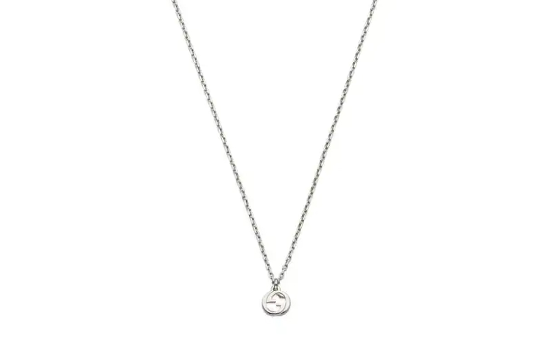 Унисекс цепочка Gucci Interlocking (серебряная)