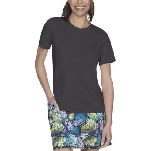 Skechers GO DRI SWIFT T Shirt Women's Charcoal Gray
