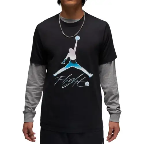 Jordan Apparel T Shirts Men's Black Crew Neck
