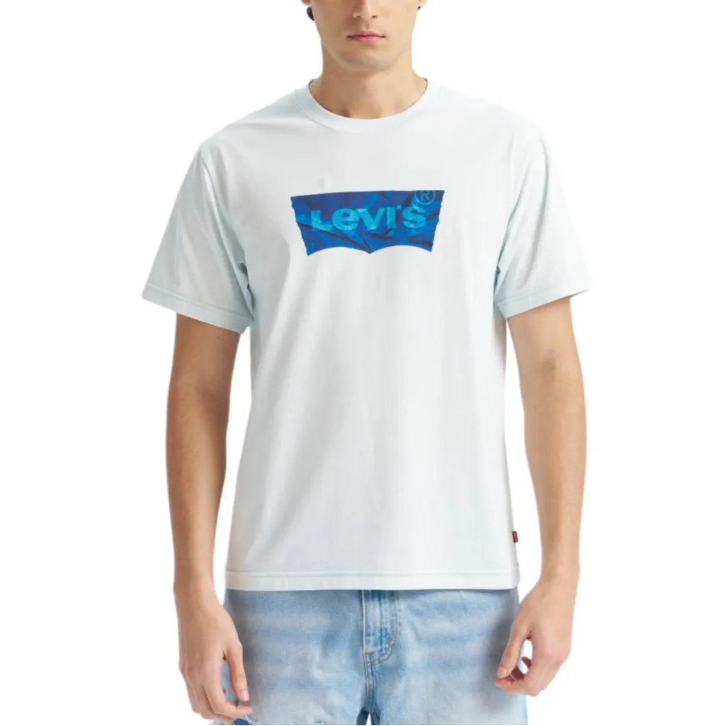 Levi's T-Shirts Men's Light Blue Crew Neck Moderate