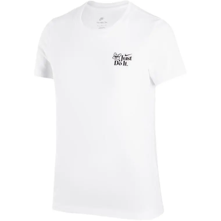 Nike Women'ss Summer Cartoon Print Crewneck Pullover T-Shirt White