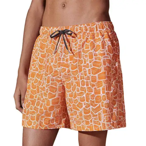 HERMES SS24 Beach Shorts Men's Orange