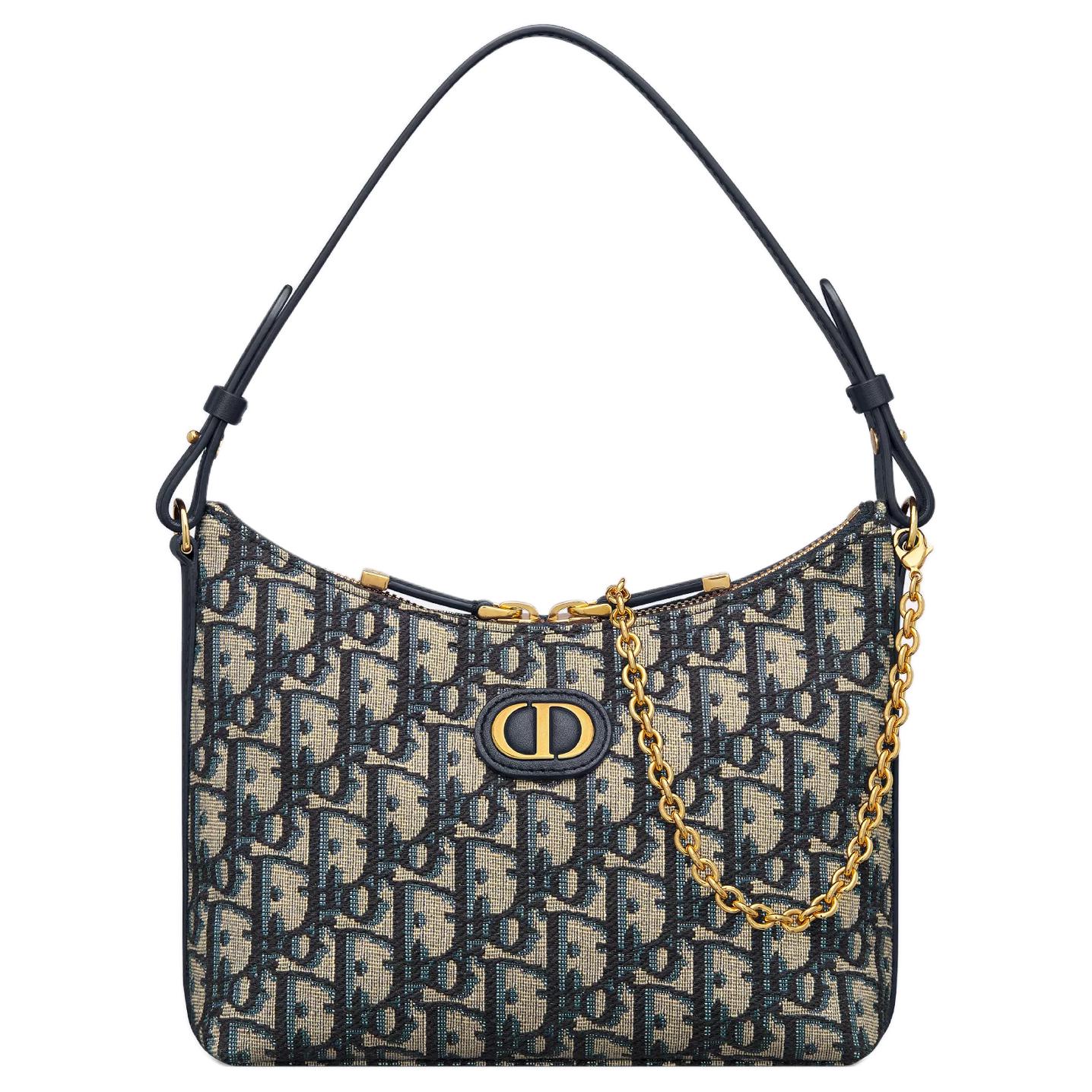 Женская сумка Dior Oblique Mini (синяя)