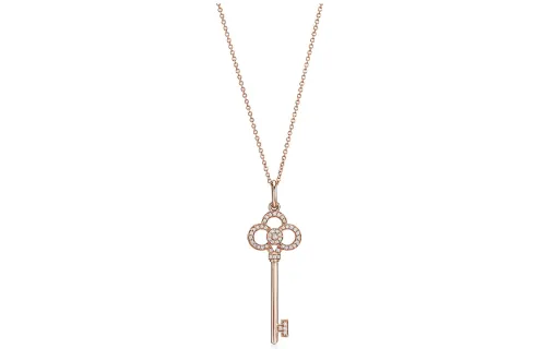 TIFFANY & CO. Keys Diamond Necklaces Women's