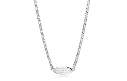 TIFFANY & CO. Sterling Silver, Diamond Necklaces Unisex Silver