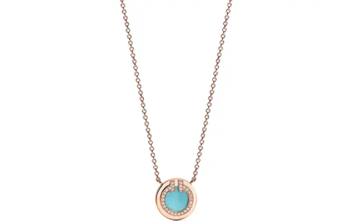 TIFFANY & CO. T 18K Rose Gold Necklaces Women's