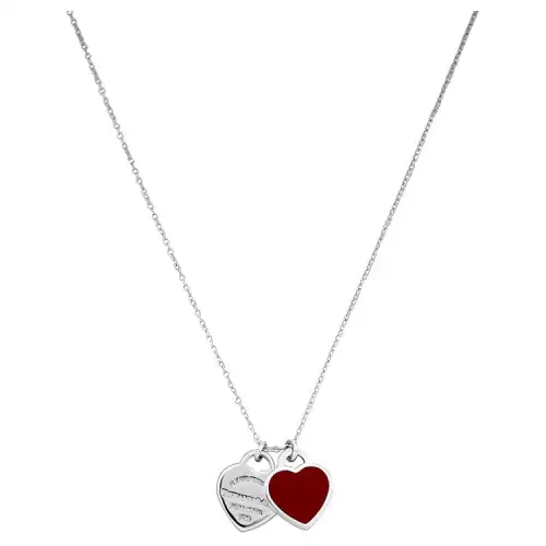 TIFFANY & CO. Return To Tiffany Collection 925 Sterling Silver Enamel Necklaces Women's Red