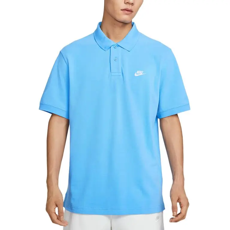 Nike Polo Shirts Men's Blue Polo Collar Moderate Other