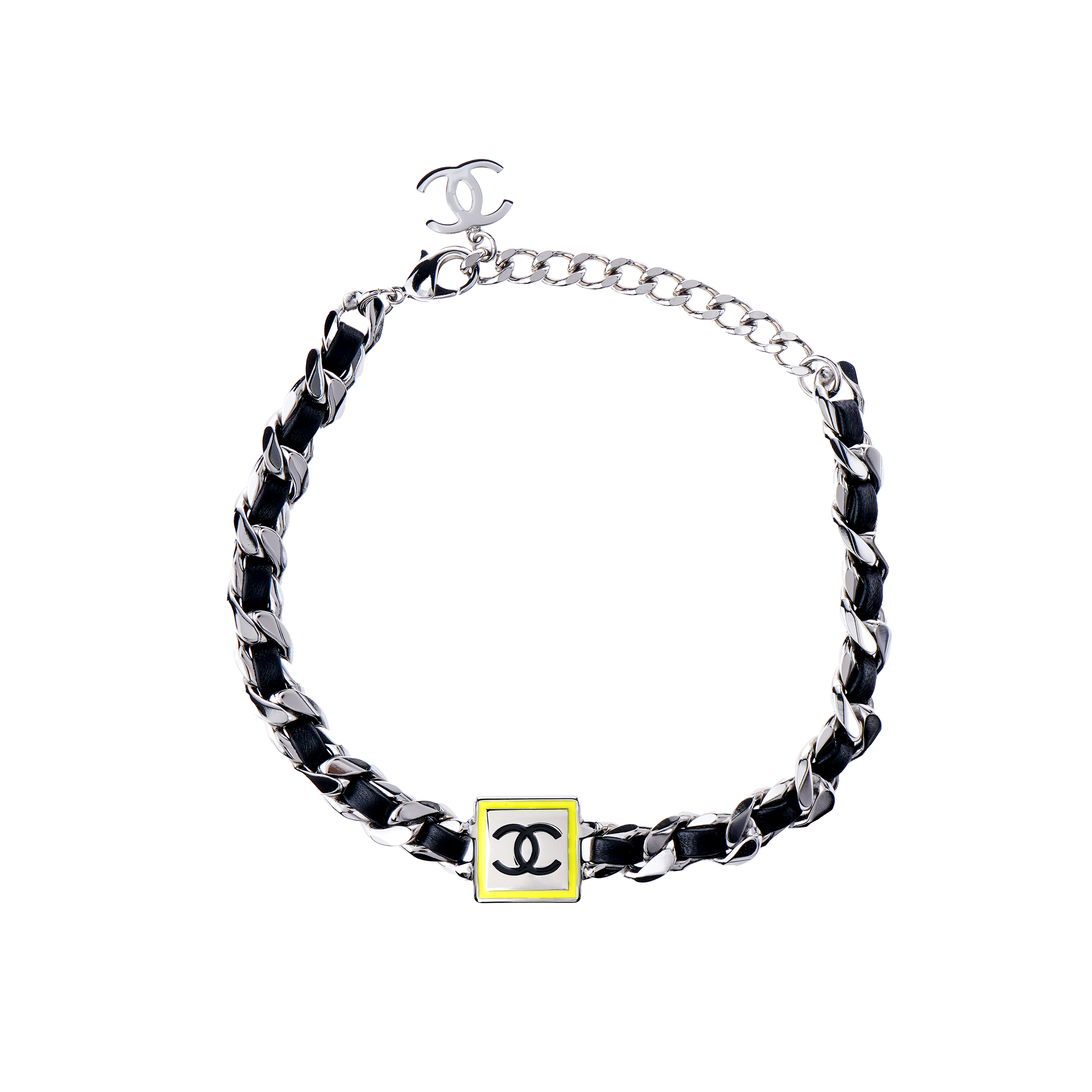 Женское колье Chanel C (серебряное)