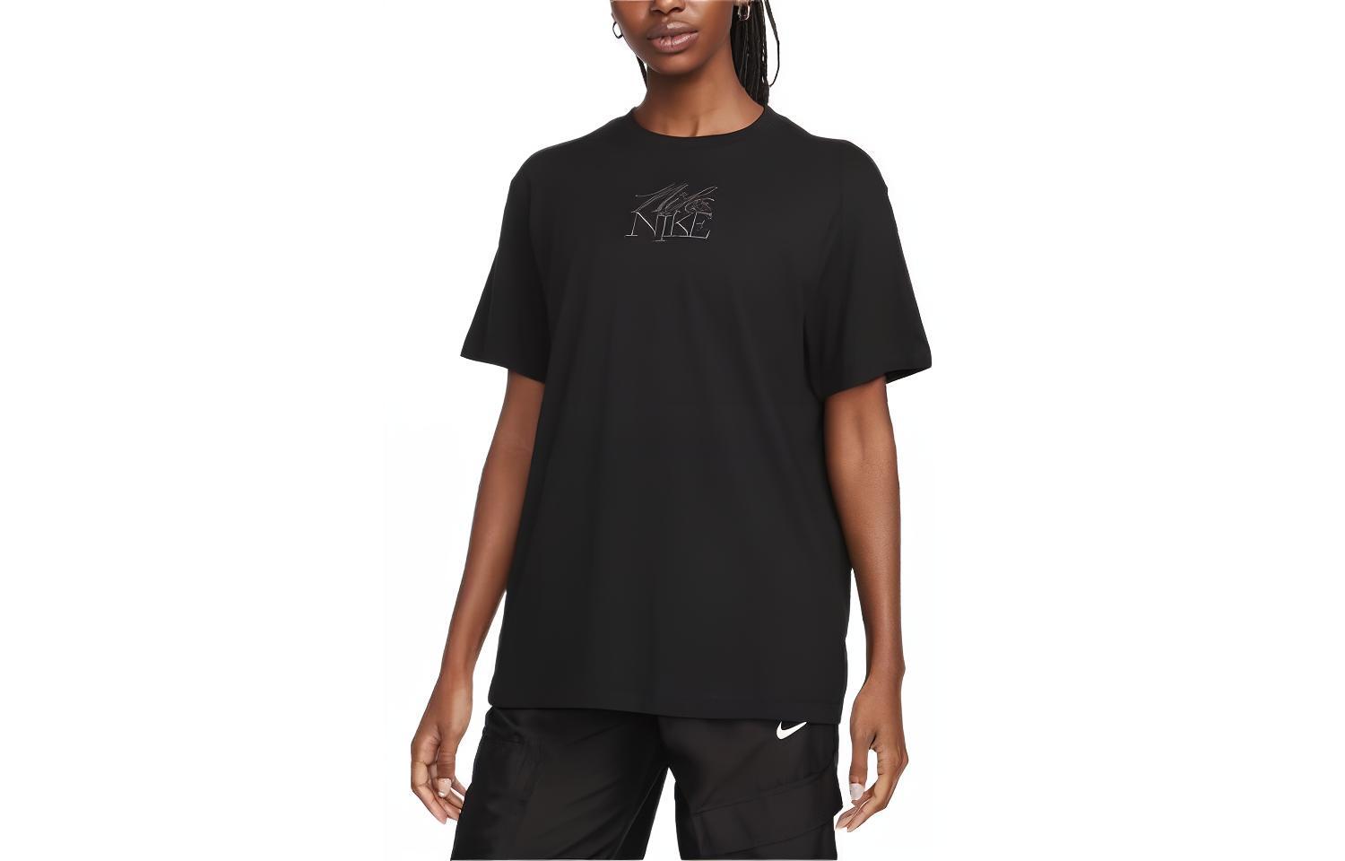 Nike Drop Shoulder Sleeve T Shirt Women's Black