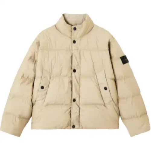 STONE ISLAND Logo Patch High Neck Puffer Jacket