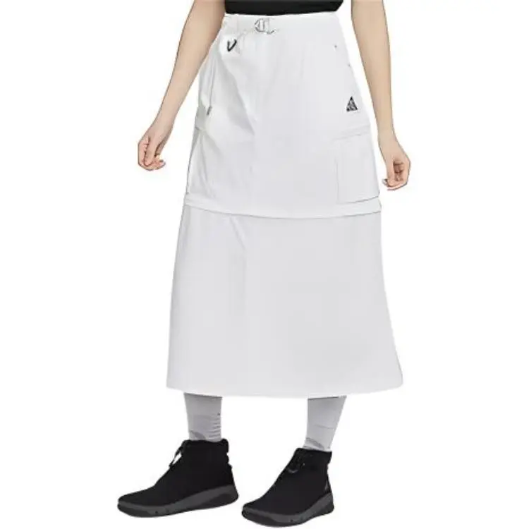 Nike SS24 Casual Long Skirt Women's White