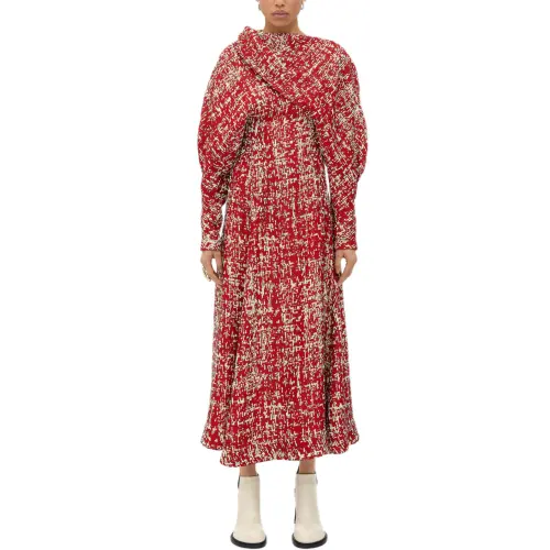 Bottega Veneta FW24 Long Sleeved Dress Women's Red