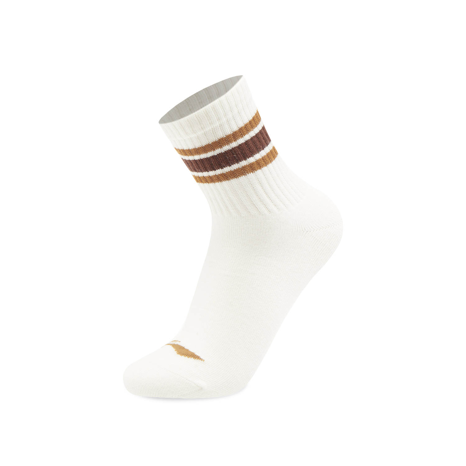 Li Ning Sports Life Collection Crew Socks Unisex 3 Pack White Black/White Blue/White Brown Stripes