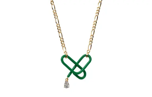 Bottega Veneta Necklaces Women's White/Parrot Green