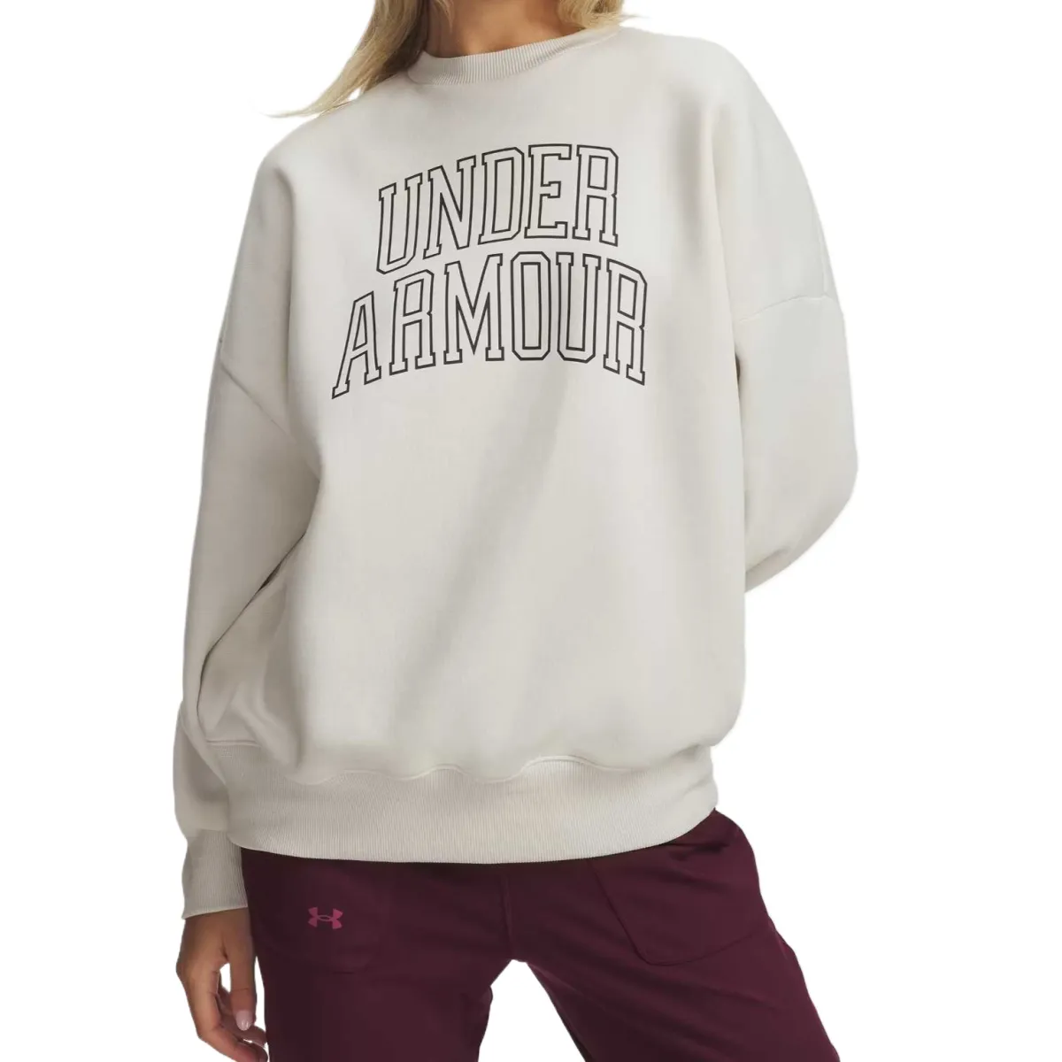 Under Armour Rival FleeceVarsity Sweatshirt Women's Ecru