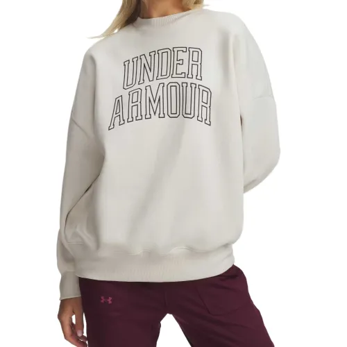 Under Armour Rival FleeceVarsity Sweatshirt Women's Ecru