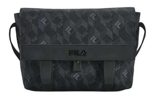 FILA Heritage Synthetic Leather Crossbody Bags Regular Unisex Black