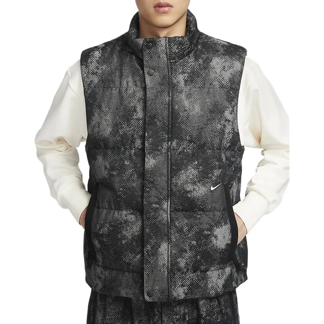 Nike Vests Men's Black/White Stand Collar Moderate Other