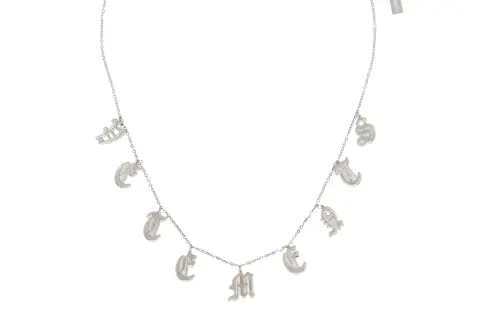 Vetements Gothic Letters Logo Necklace