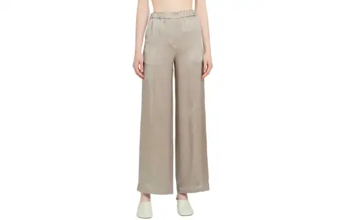 LOEWE Anagram embroidered Satin Trousers
