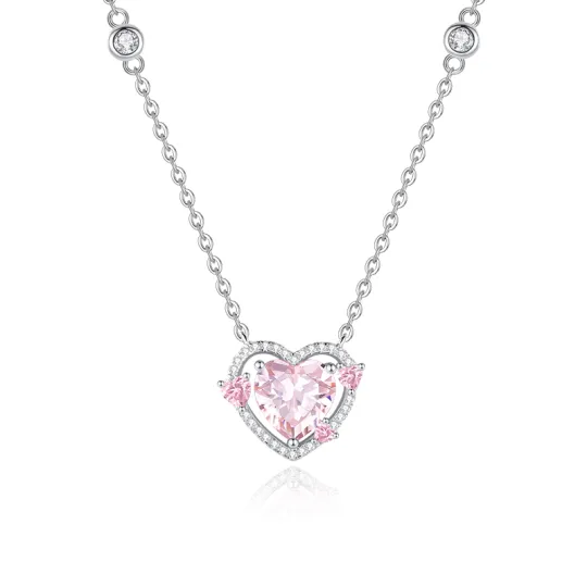 FANCI 925 Sterling Silver Shell Pearl Synthetic Cubic Zirconia Necklaces Women's