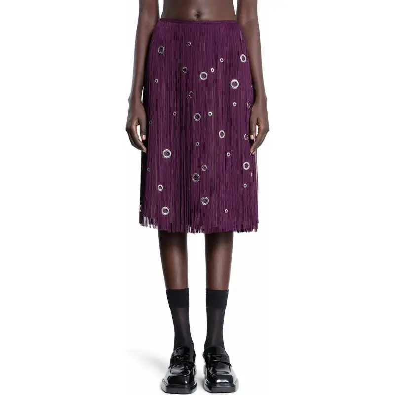 PRADA Casual Long Skirt Women's Purple