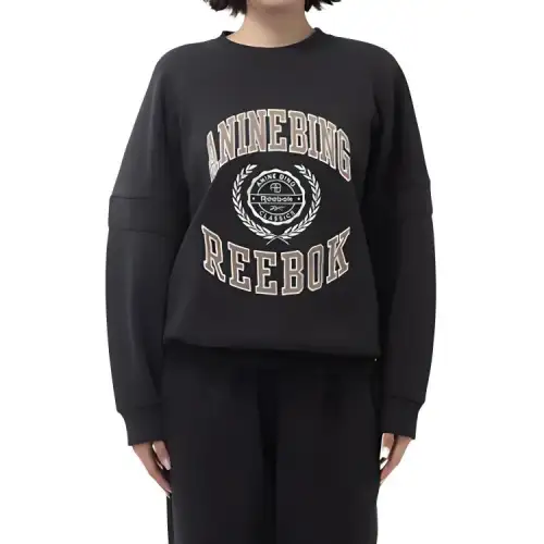 Reebok ANINE BING OVERSIZED CREW Sweatshirt Women's Black