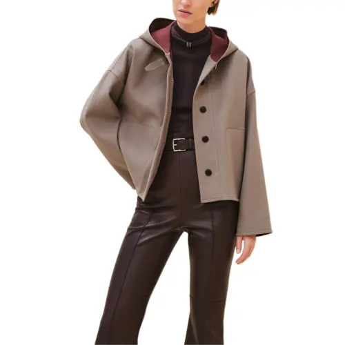 HERMES FW24 Jackets & Coats Women's Elephant Gray