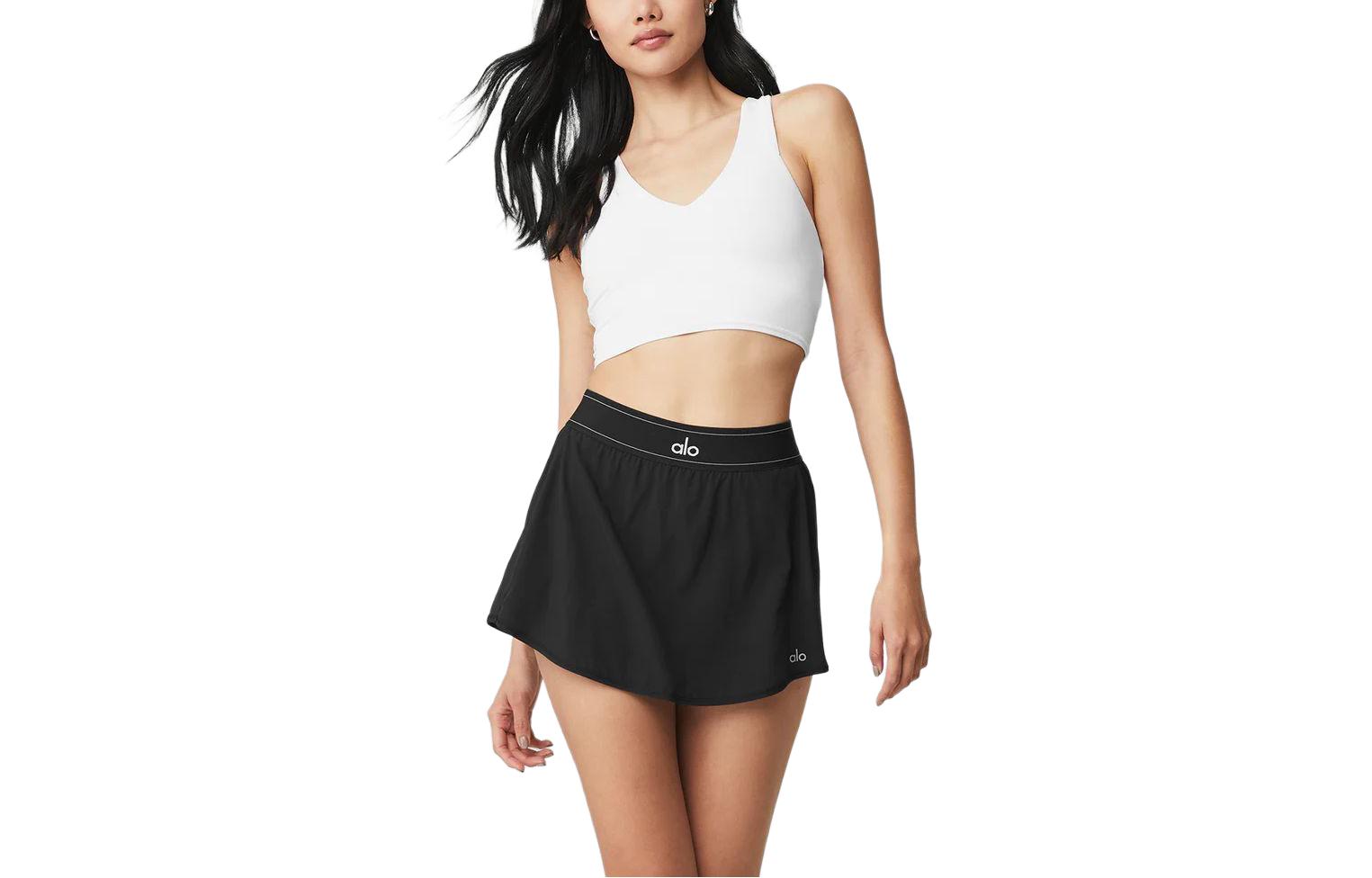 Alo Yoga Match Point Tennis Skirt Black
