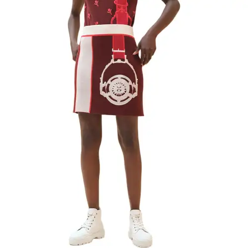 HERMES SS24 Casual Short Skirts Women's Red