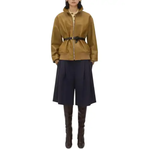 Bottega Veneta Zipped Leather Jacket