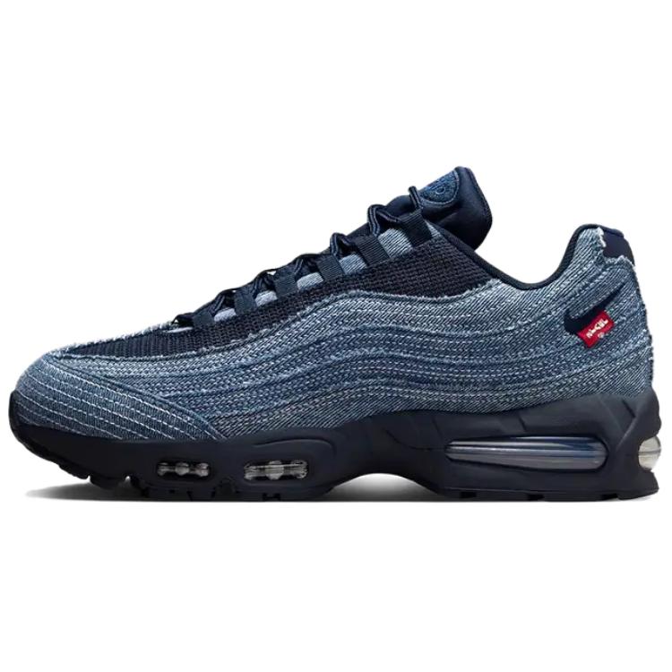 Levi's x Nike Air Max 95 "обсидиан" удобная и устойчивая к износу кроссовки с низкой вершиной. мужские и женские фасон унисекс голубой