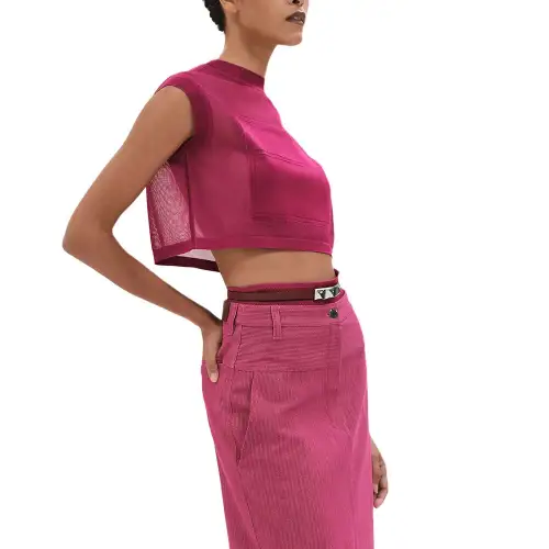 HERMES Knitwear Women's Pink Crew Neck Moderate Other