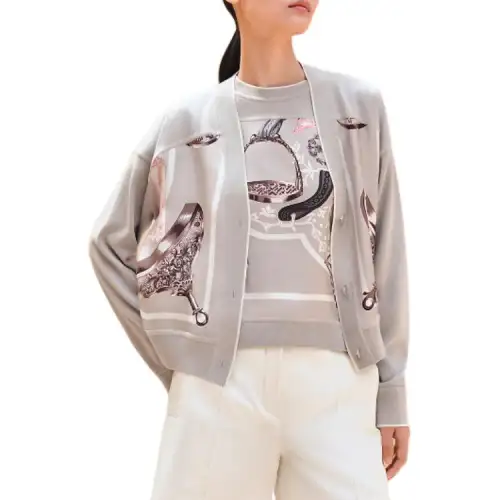 HERMES SS24 Knitwear Women's Titanium Gray